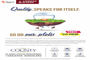 Presenting exclusive and premium residential plots at The County Address in Bangalore
